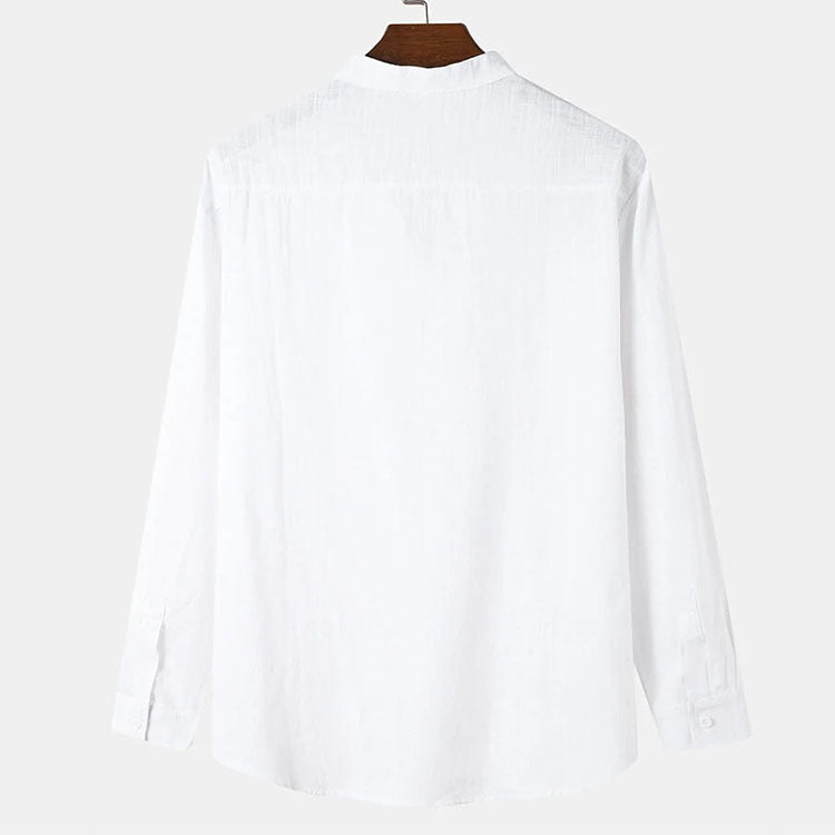 Bavlněná Košile S Vysokým Límcem Pro Muže A Ženy Elegantní Styl