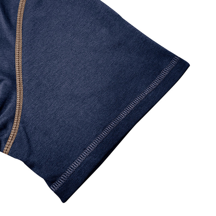 Krátký Rukáv V-neck Polo Košile pro Neformální Styl