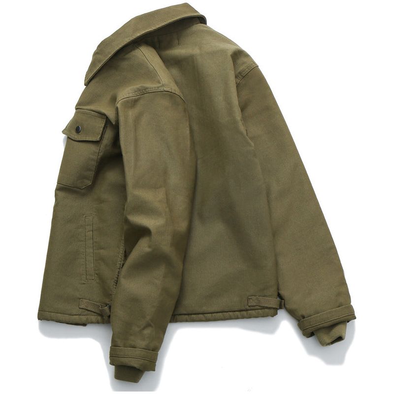 Bavlněná Bunda na Knoflíky a Zip pro Pohodlný Styl