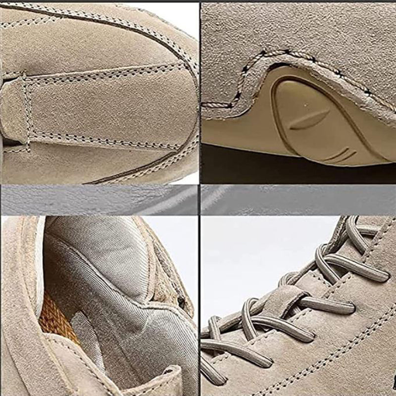 Pánské Ankle Boty Podzim Zima Suede Velcro Šněrovací Tenisky pro Stylový Komfort