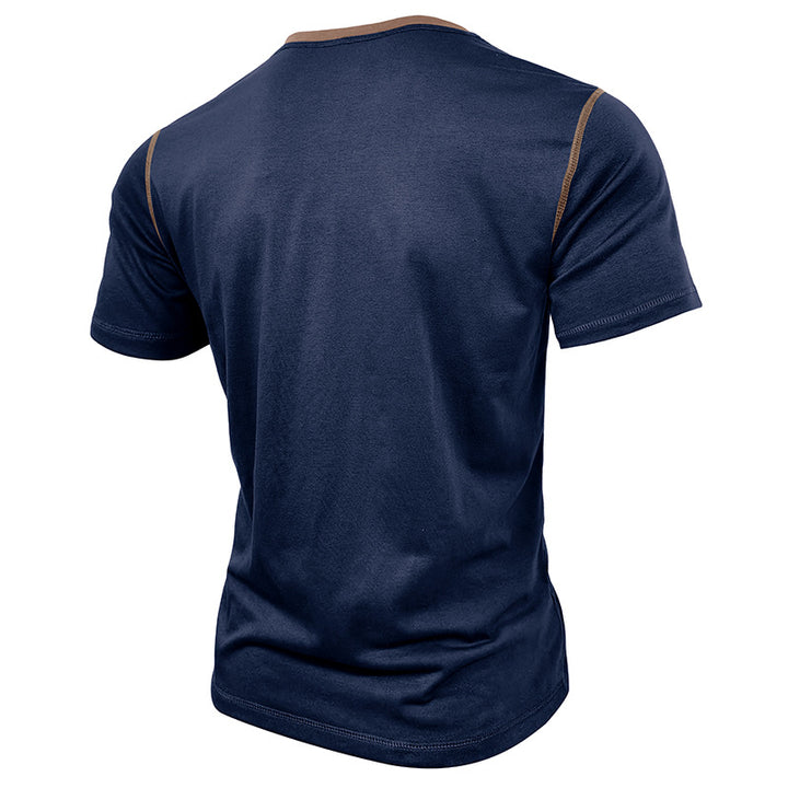 Krátký Rukáv V-neck Polo Košile pro Neformální Styl