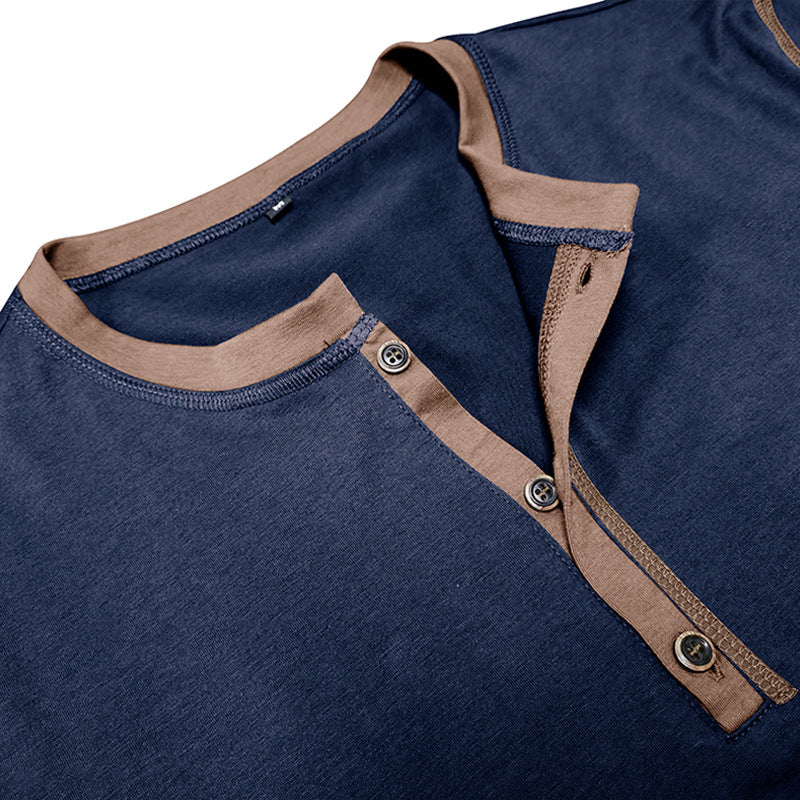 Krátký Rukáv V-neck Polo Košile pro Neformální Styl